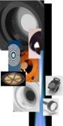 Collage photograph of various BAT transducers available at MicroAcoustic.